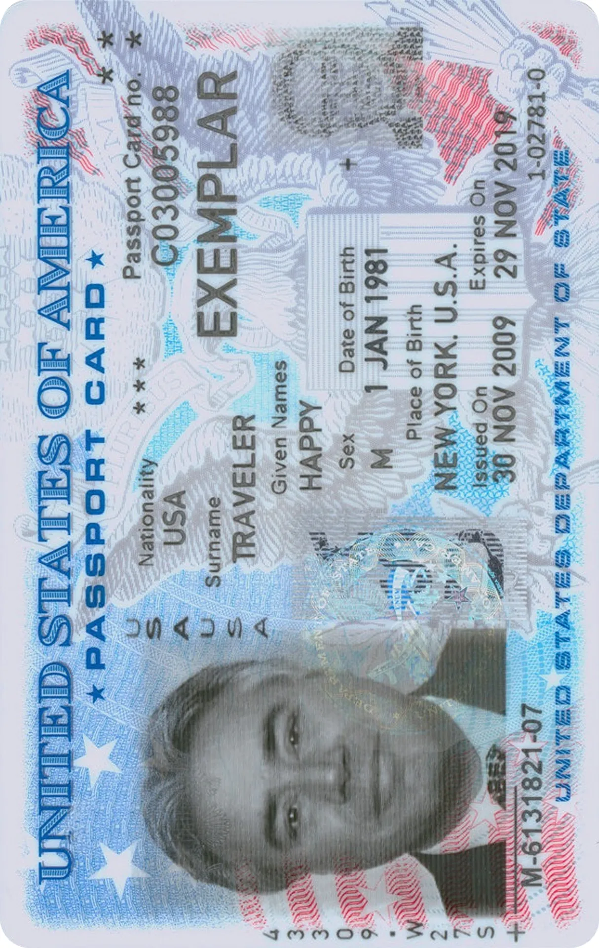 US Passport Card Photo