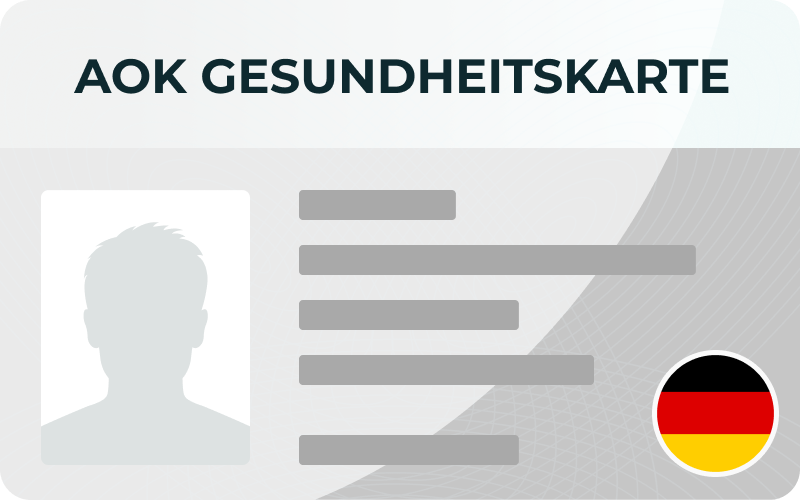 Passbild AOK-Gesundheitskarte