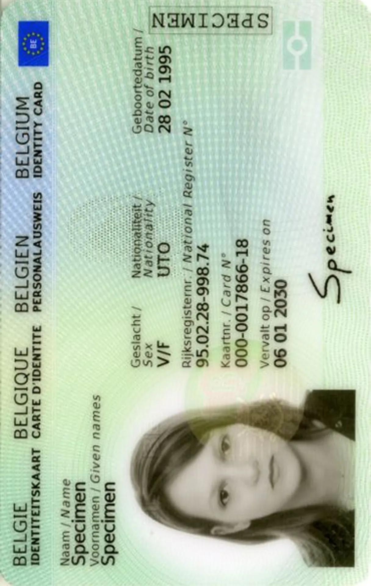 Carte d'identité belge