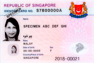Singaporean ID Card Photo