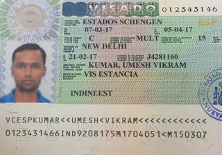Visa to Spain 35x45 MM (3,5 X 4,5 CM)